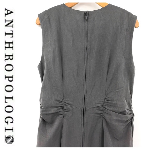 💕SALE💕 Anthropologie HD in Paris Gray Silk Dress - Picture 5 of 8